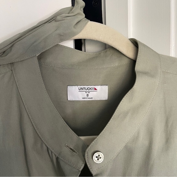 Untuckit Olivia Green Belted Shirt Dress Regular - Picture 3 of 6